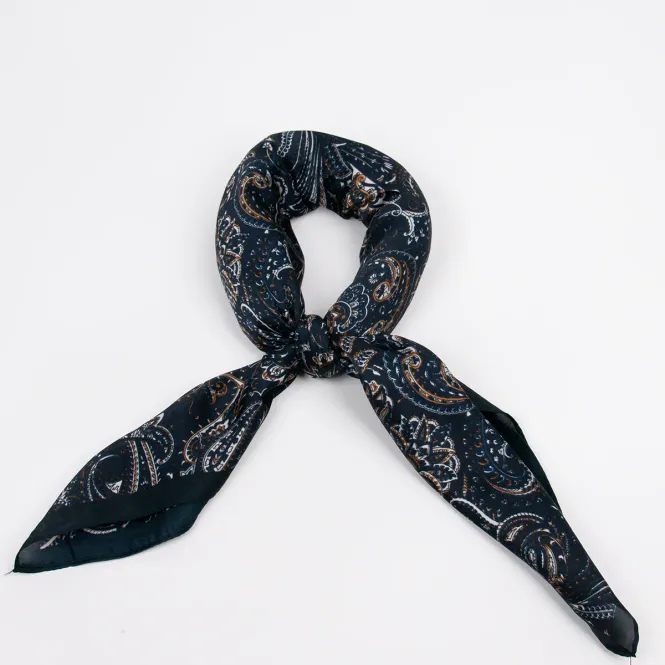 Hovedbilde Rosenvinge lite skjerf, navy paisley