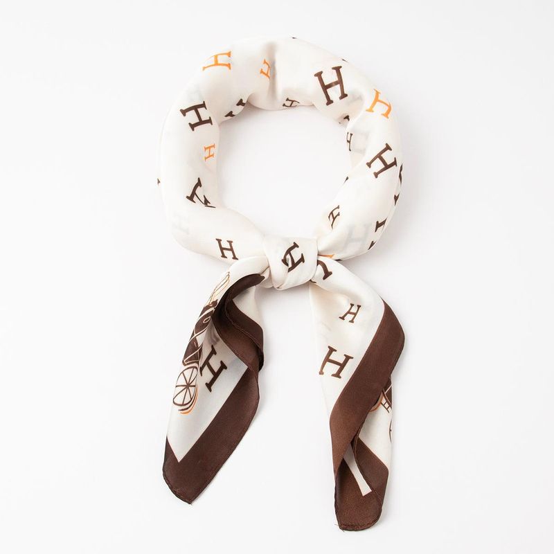 Rosenvinge lite skjerf, H-print -offwithe